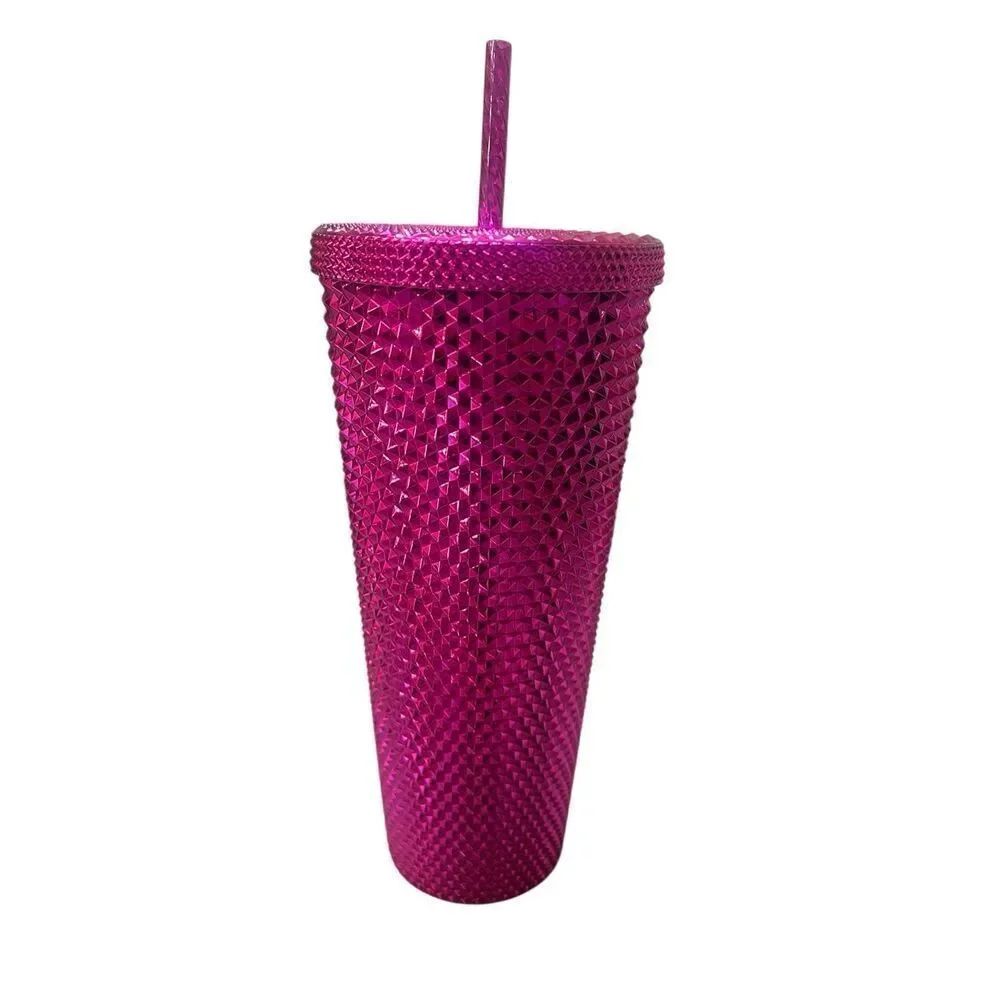 Starbucks Womens Logo 2022 Christmas Bling Studded Tumbler Sangria 24oz NWT